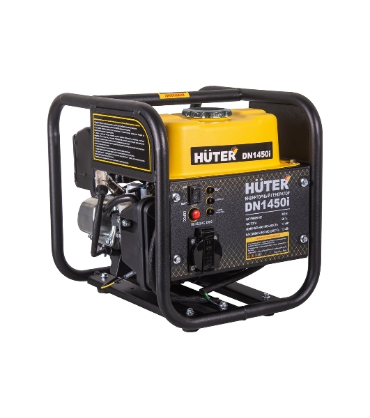 Электрогенератор бензиновый инверторный Huter DN1450i, 1.3 кВт, 96 дБ, 12.42 кг