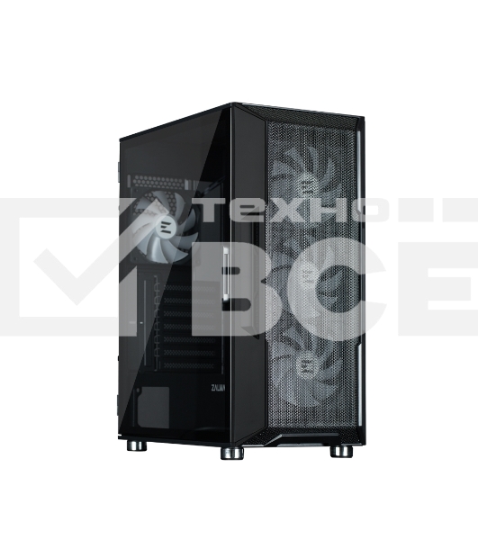 Компьютерный корпус ZALMAN I3 NEO ARGB BLACK, ATX, BLACK, FRONT MESH, WINDOW, 2x3.5