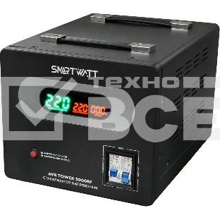Напольный стабилизатор напряжения SMARTWATT AVR TOWER 3000RF (140W - 260W, 3000VA, 3 кВт, 50-60 Гц, LED-дисплей, релейны