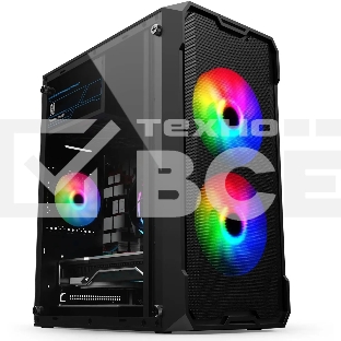 Корпус Оклик OCC-MN301 черный без БП mATX 1x80mm 2x120mm 1xUSB2.0 1xUSB3.0 audio