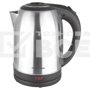 Чайник электрический BACKMAN BM-TEA 718 1,8 л, 2200 Вт, серебристый