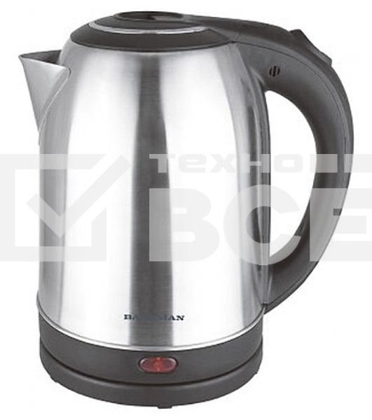 Чайник электрический BACKMAN BM-TEA 718 1,8 л, 2200 Вт, серебристый