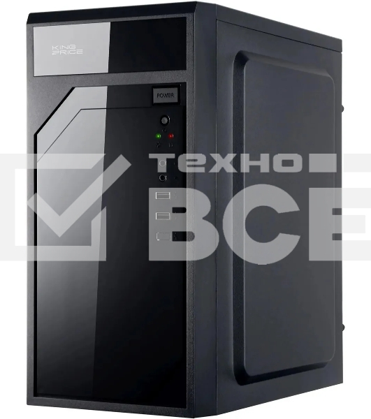 Компьютерный корпус KingPrice KPCC-MN208 черный без БП mATX 1x80mm 2x120mm 2xUSB2.0 audio