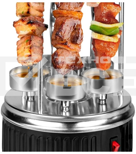 Шашлычница электрическая Kitfort KT-1405 1000Вт серебристый