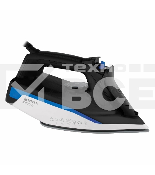 Утюг Vitek VT-8329 2600Вт черный/белый/синий