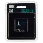 Рамка 1-ая IEK SKANDY SK-F21Bl стекло черный, фото4