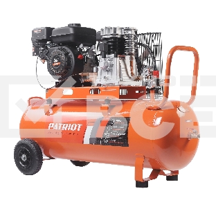 Компрессор Patriot бензиновый KGA 450 L100 - 450 л/мин, 10 бар, 100 л, 7 лс, быстросъем и «елочка» с вентилем