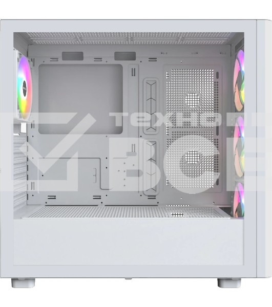 Компьютерный корпус Montech XR Wood белый без БП ATX 3x120мм 2xUSB3.0 audio bott PSU
