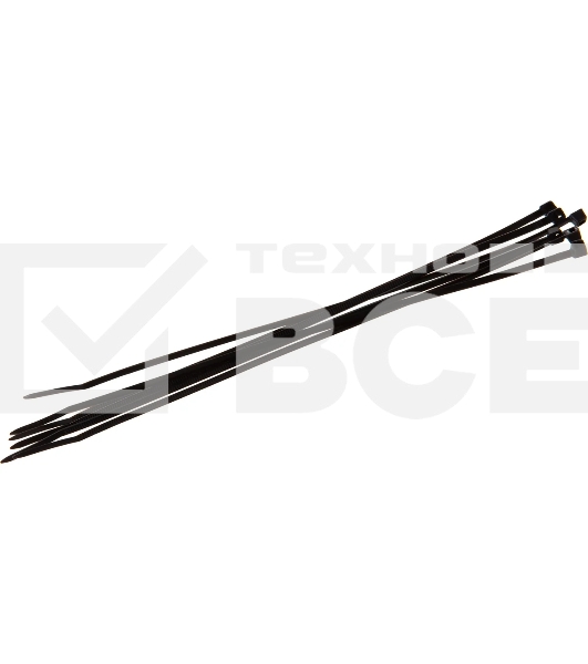 Хомут-стяжка кабельная нейлоновая Rexant 200 x2,5 мм, черная, упаковка 100 шт.