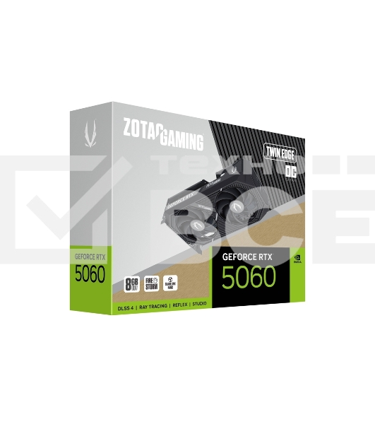 Видеокарта Zotac RTX 5060 TWIN EDGE OC 8Gb GDDR7 128bit 3xDP HDMI 2FAN MEDIUM PACK