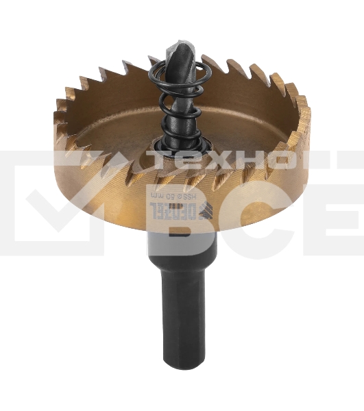 Коронка по металлу Denzel HSS, 50 мм, нитридтитановое покрытие