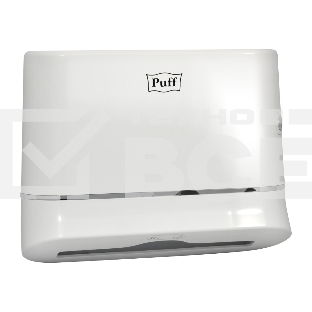 Диспенсер бумажных полотенец Puff 5135, белый, с замком, ABS-пластик