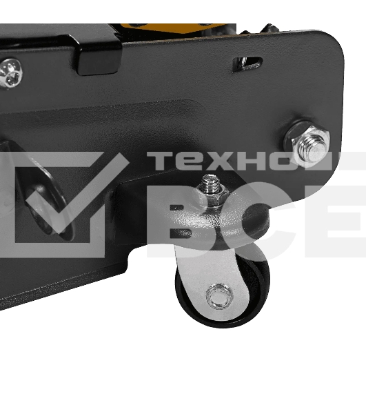 Домкрат гидравлический подкатной с фиксатором Denzel 2,8 т, 135-385 мм, в кейсе 51156