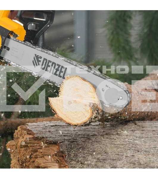 Пила цепная электрическая Denzel EDS-2000P, 2кВт, поперечная, шина 40 см, шаг 3/8, паз 1,3мм, 57зв