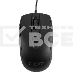Мышь проводная CBR CM 124 черный, 1000 dpi, USB, кнопки - 3, фото 1
