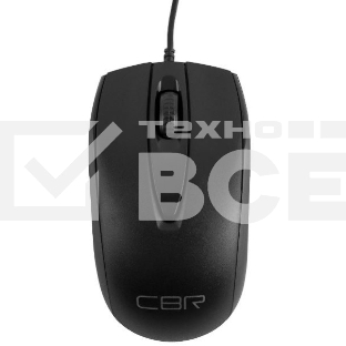 Мышь проводная CBR CM 124 черный, 1000 dpi, USB, кнопки - 3