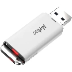 Флешка USB Netac U185 (NT03U185N-256G-32WH), 256Gb, USB 3.2 Gen1, R/W 100/25, белый/серый, фото 1