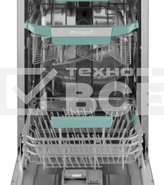 Посудомоечная машина Weissgauff DW 4539 Inverter Touch AutoOpen Inox, серебристый, 44.8 см, 10 компл., сушка конденсационная, 42 дБ, класс A+++