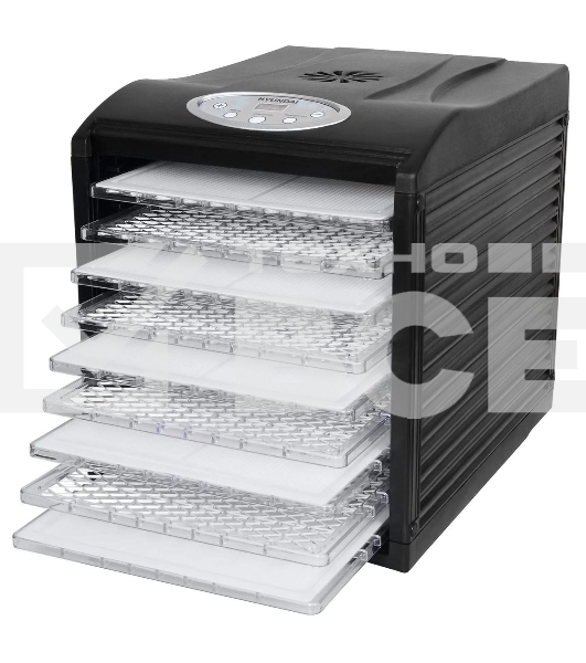 Сушка для фруктов и овощей Hyundai HYFD-P1801 18под. 700 Вт, черный