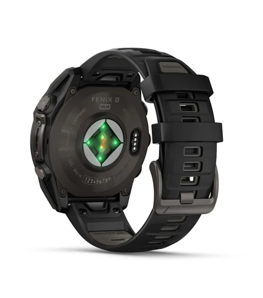 Смарт-часы Garmin Fenix 8 Solar Sapphire 47мм 1.3' корп.серый рем.черный (010-02906-11)