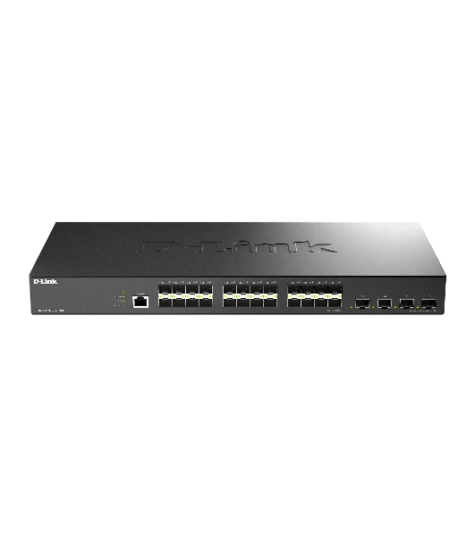 Коммутатор D-Link DGS-1210-28XS/ME/C1A, 24×1 Гбит/с SFP + 4×10 Гбит/с SFP+, управляемый