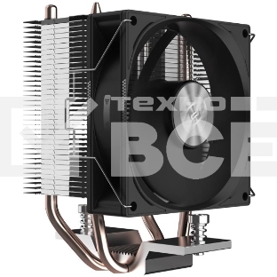 Кулер для процессора PCCooler R200 S115X/1200/1700/AM4/AM5 (TDP 110W, 90mm Non LED Fan, 2 тепловые трубки 6мм, 2200RPM, 28,3dBa)