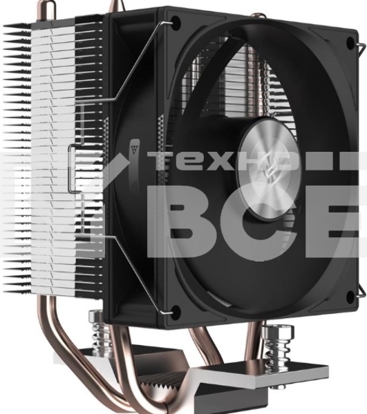 Кулер для процессора PCCooler R200 S115X/1200/1700/AM4/AM5 (TDP 110W, 90mm Non LED Fan, 2 тепловые трубки 6мм, 2200RPM, 28,3dBa)