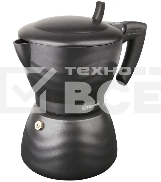Кофеварка гейзерная Rondell Walzer RDA-432, 0.3л, алюминий, черный