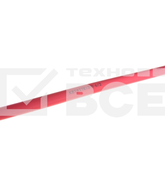 Трубка КВТ ТТК-(3:1)-6/2 красная