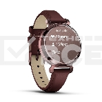 Смарт-часы Garmin Lily 2 Classic темно-бронзовый, ежевичный кожаный ремешок 35,4мм, фото3