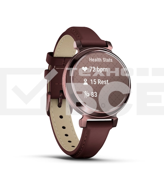 Смарт-часы Garmin Lily 2 Classic темно-бронзовый, ежевичный кожаный ремешок 35,4мм