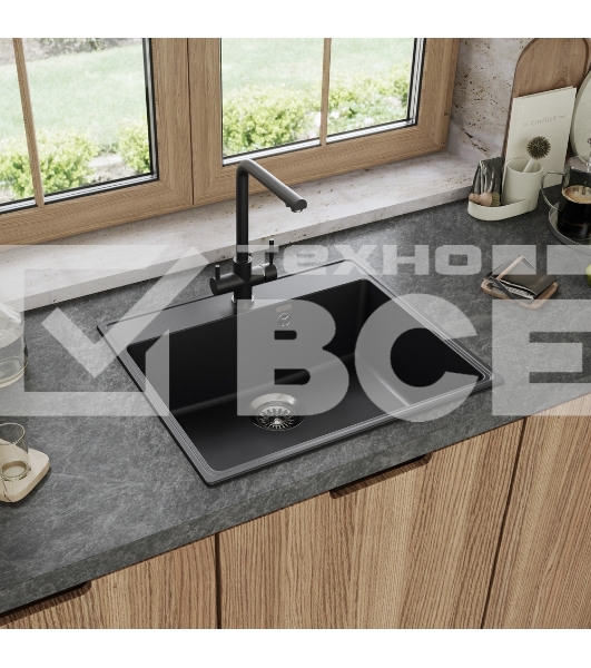 Кухонная мойка Maunfeld Perla 580 MFQS-580B черный