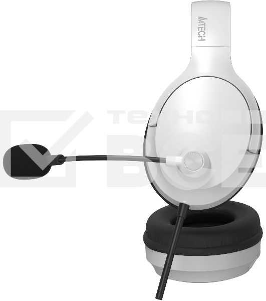 Наушники с микрофоном A4Tech Fstyler FH280U белый  2м мониторные USB оголовье