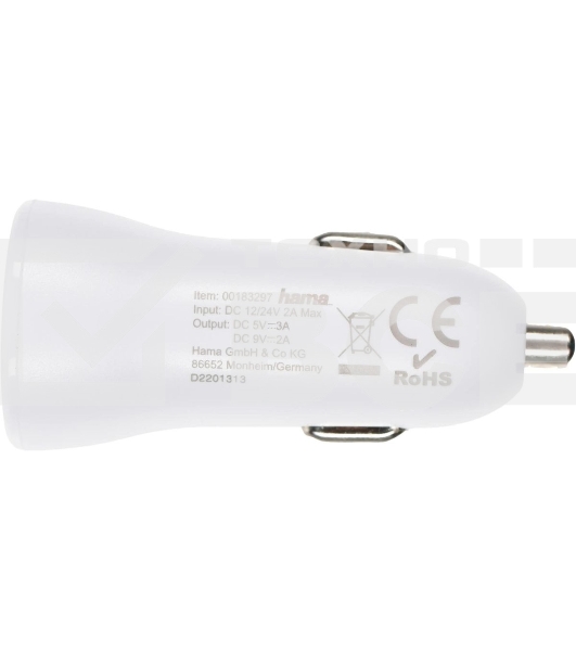 Комплект зарядное устройство Hama H-183297 3A PD для Apple кабель Apple Lightning/Type-C белый