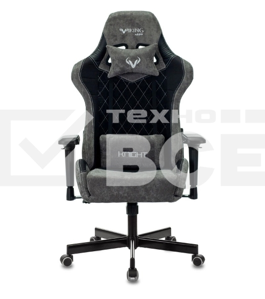 Кресло игровое Бюрократ VIKING 7 KNIGHT B FABRIC черный текстиль/эко.кожа крестовина металл/пластик