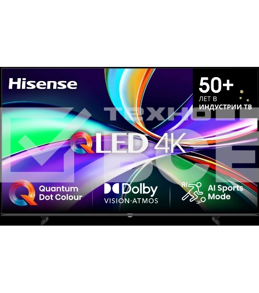 Телевизор 85'' Hisense 85E7Q черный QLED UHD 60Hz Smart TV