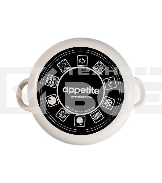 Кастрюля Appetite 1RD201M Cafe эмалированная сталь, цилиндрическая 4 л