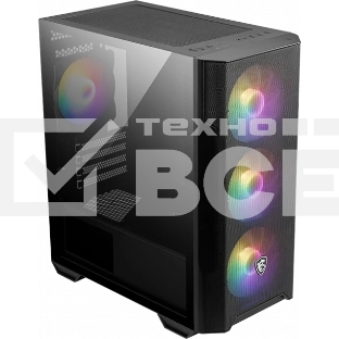 Компьютерный корпус MSI MAG FORGE M100R, Global, 1xUSB 3.0, 2xUSB 2.0, 4x120мм ARGb Fan, ESD ARGbControl Board, Tempered Gl