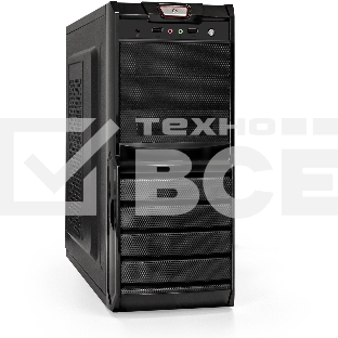 Компьютерный корпус ExeGate EX278395RUS Miditower ExeGate XP-329S Black, ATX, (XP350, Black,120мм), 2хUSB, Audio