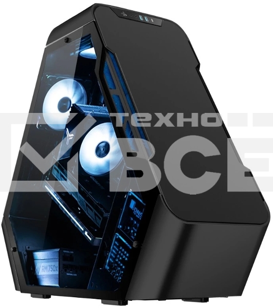 Компьютерный корпус JONSBO TR03-A Black без БП, боковая панель из закаленного стекла, mini-ITX, micro-ATX, ATX, черный