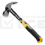 Молоток-гвоздодер Denzel 450 г, цельнокованый, боек с магнитом, двухкомп. обрезин. рук-ка, фото5