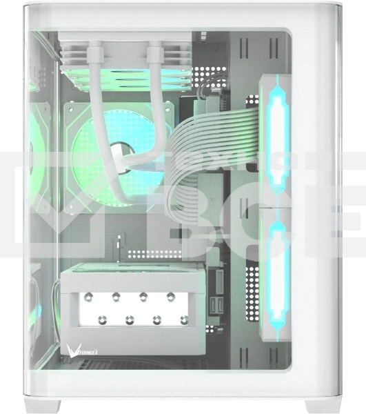 Компьютерный корпус AeroCool/Formula Crystal U2M Floe белый без БП mATX 1xUSB 3.0 audio bott PSU