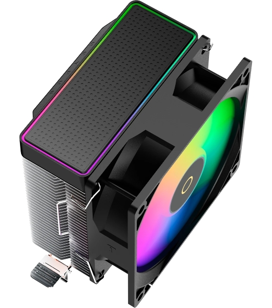 Кулер для процессора Ocypus Gamma A20 BK ARGB, 92mm FARGB FAN, Top FARGB Panel, 2 HEAT PIPES, 3-PIN, 1900 RPM, 21DBA, HYDRO BEARING, LGA115X/1200/1700/18XX, AM4/AM5