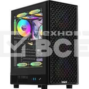 Компьютерный корпус Formula V Line MANA Dynamic Black AR, ATX, TYPE-C*1, USB3.0*2, FRONT 3x120мм ARGB, REAR 1x120мм ARGB