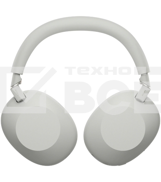 Беспроводные/проводные наушники Sony WH-1000XM6 серебро, полноразмерные, Bluetooth + проводной, адаптивное активное шумоподавление, до 40 ч