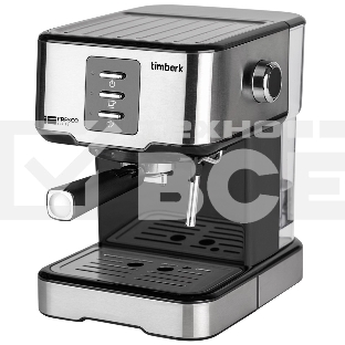 Кофеварка рожковая Timberk T-CM33038 черный, исп. кофе - молотый, 1.5 л, 1100 Вт, 20 Бар.