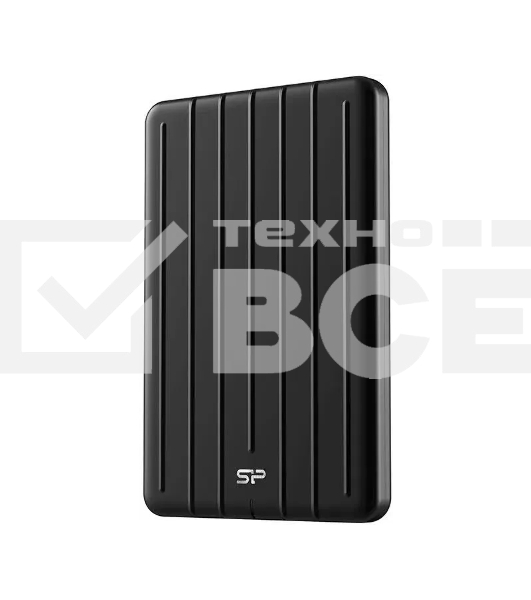Внешний накопитель SSD Silicon Power 512Gb Bolt B75 Pro <SP512GBPSD75PSCK> (USB 3.1 Gen2 Type C, 520/450Mbs, противоударный MIL-STD 810G, 124х82х12mm, 85g) Black