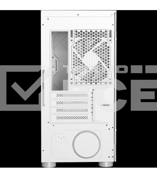 Корпус без блока питания PCCooler LM300 ARGB WH, Tempered Glass Mid Tower, белый, ABS, TG, SPCC, 1x120mm ARGB mATX, ITX 170/330/mm 2x2.5