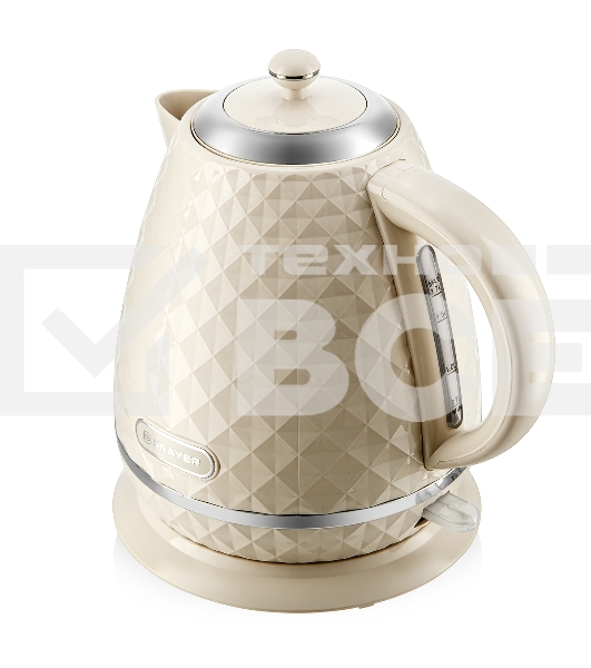 Чайник электрический BRAYER BR1065 2200 Вт, 1,7 л, бежевый