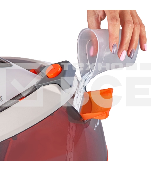 Парогенератор электрический Endever Delta-350, белый/черный/оранжевый, мощность 2400 Вт, макс. паровой удар до 140 г/мин, давление до 3,5 бар, 4шт/уп